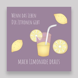 Zitronen Grußkarte große Karte