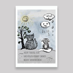 Sonnenschein Postkarte Grußkarte