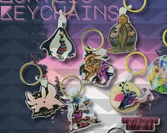 Acrylic Keychain, Bag accessory keychain, Native american keychain, Axolotl keychain, small boobs big heart sarcastic keychain