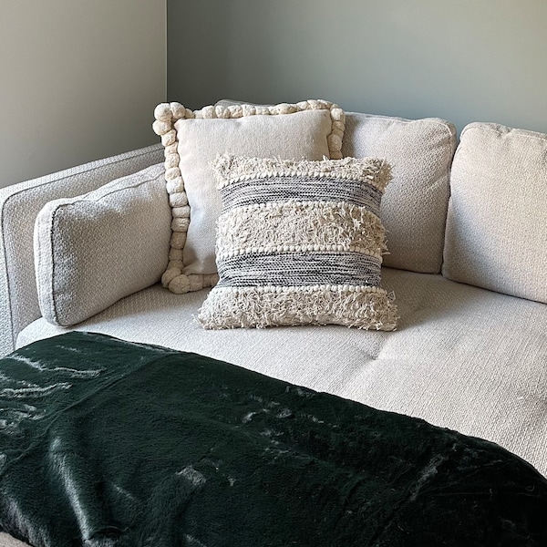 Scandi Boho Stripe Cushion | Home Interior | Neutral Decor | Soft furnishings | Homeware | Accessories | Lounge | Living room decoration