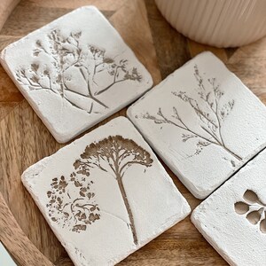 Green Meadow Wild Flower Ceramic Coasters, Set of Four Ceramic Coasters or  Individual 