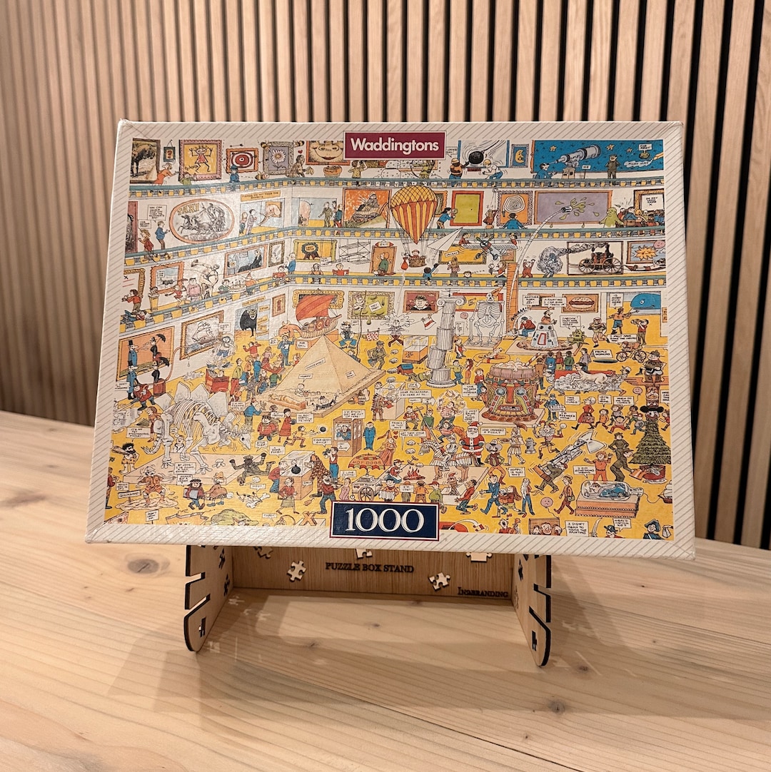 Jigsaw Box Holder Puzzle Stand Jigsaw Accessories Box Stand Holder Wooden Stand Jigsaw Box Lid