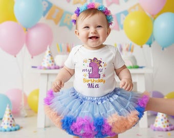 Baby Girl Birthday Dress Embroidered Romper
