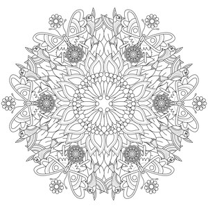 20 Floral Mandala Adult Coloring Pages