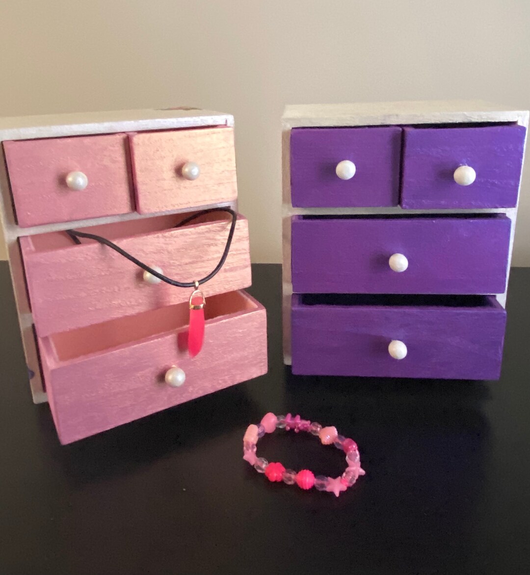 Wood Jewelry Box Wood Keepsake Box Girls Jewelry Box Wood Etsy