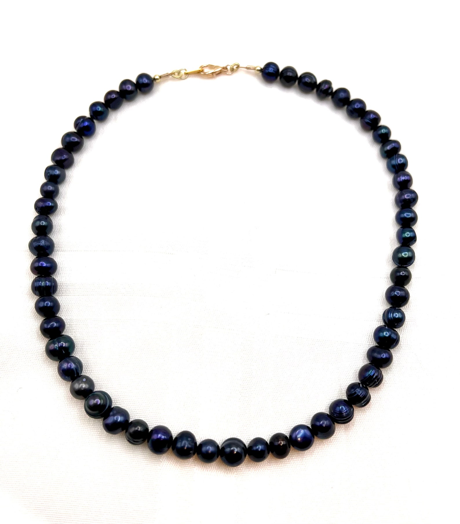 Black Freshwater Pearl Necklace for Men Black Pearl Necklace Etsy