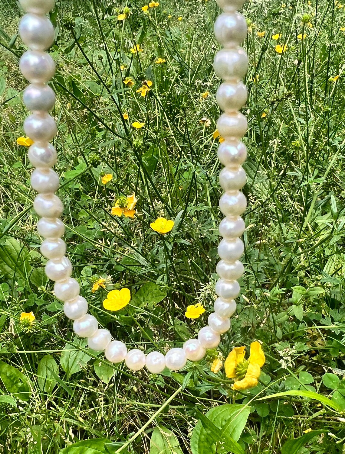 Freshwater Pearl Necklace for Men White Pearl Necklace Men Etsy