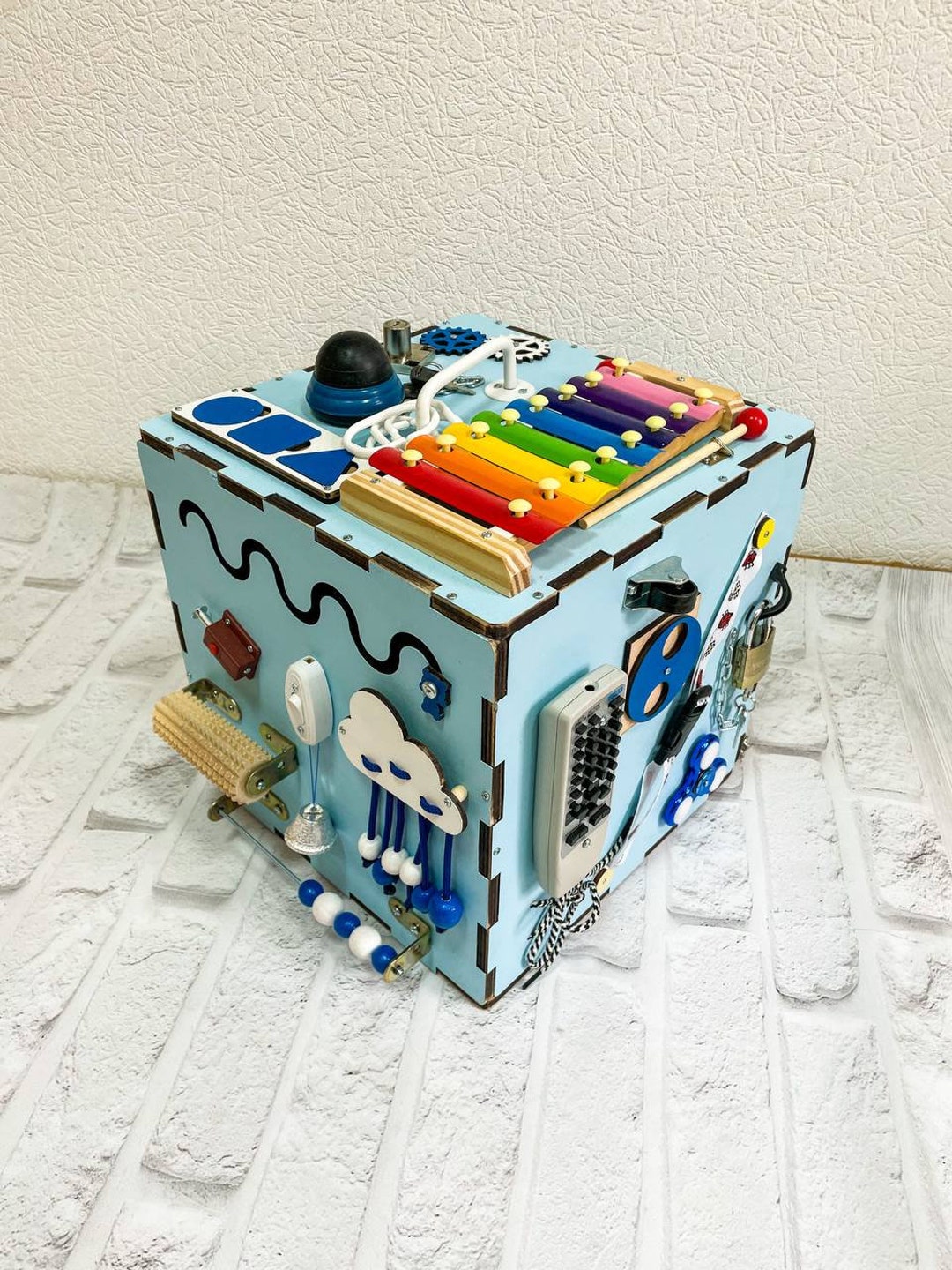 Educational Activity Cube | Sensory Toy | Fine Motor Skills ...