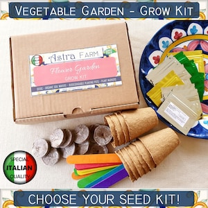 Kit di coltivazione dei fiori, Kit di semi di fiori, Kit da giardino interno, Coltiva il tuo fiore in casa, Regalo per il giardinaggio, Starter kit per fiori al coperto