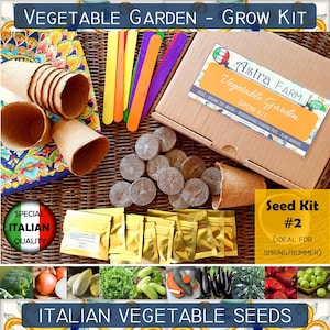 Kit da giardino interno, Coltiva il tuo ortaggio al chiuso, Kit di coltivazione di verdure, Kit di semi di ortaggi, Regalo per il giardinaggio, Starter Kit di verdure per interni # 2
