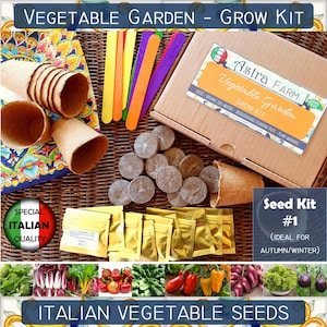Vegetable Grow Kit, Vegetable Seed Kit, Indoor Garden Kit, Grow Your Own Vegetable Indoors, Gardening Gift, Indoor Vegetable Starter Kit #1