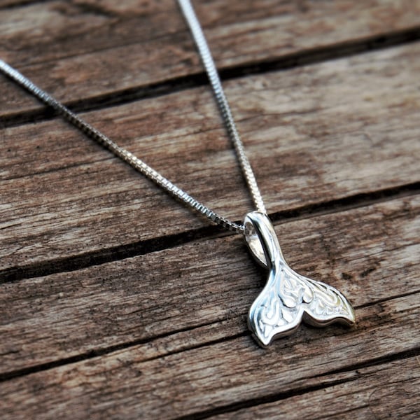 Whale fin necklace 925 silver | filigree fin necklace | ladies necklace silver | delicate maritime jewelry | mermaid necklace