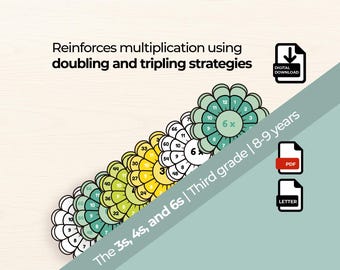 Multiplication Flower Wheels 3s 4s 6s | Skip Counting Petals | PDF  | Color Common Core Aligned | color & BW
