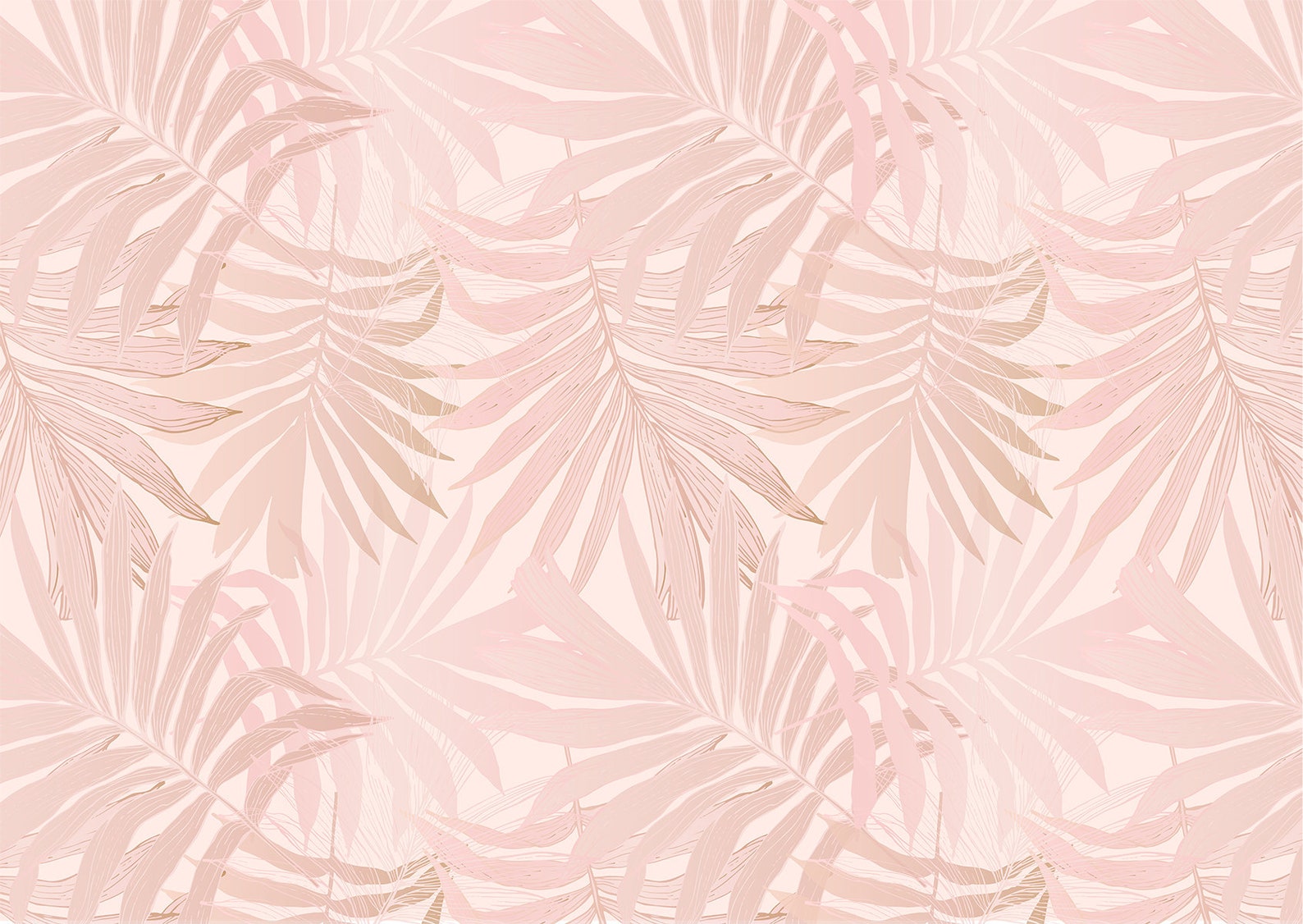 Pink Palm Leaves Wallpaper Pink Leaves Wallpaper Pink | Etsy