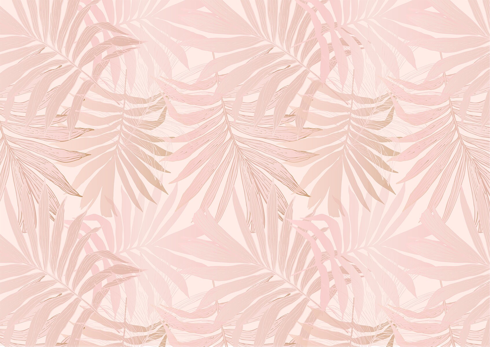 Pink Palm Leaves Wallpaper Pink Leaves Wallpaper Pink Etsy Australia