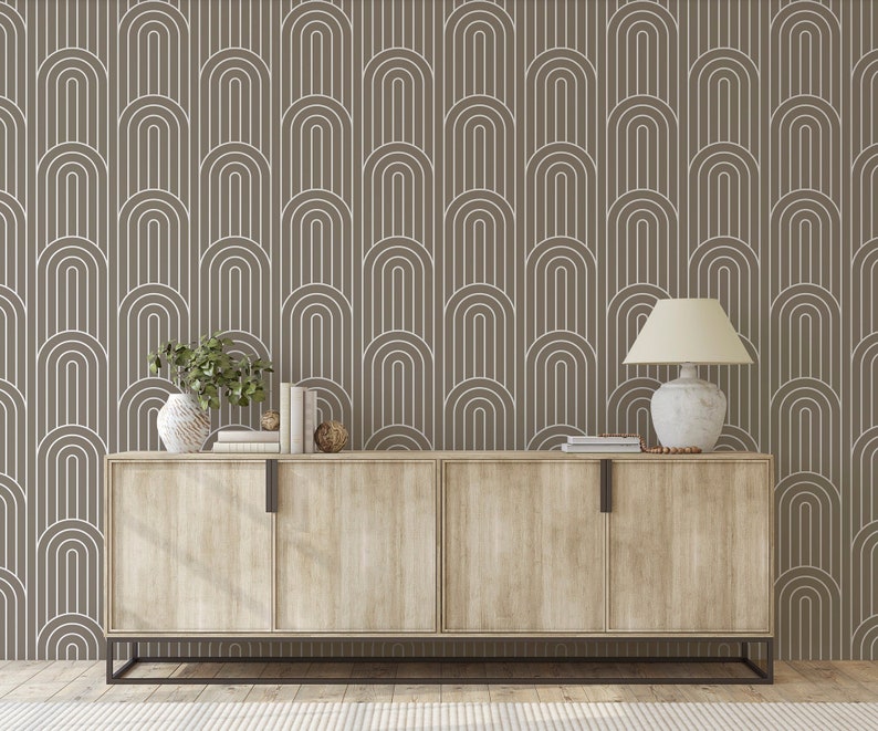 Art Deco Wallpaper, Arches Wallpaper, Art Deco Accent Wall, Art Deco