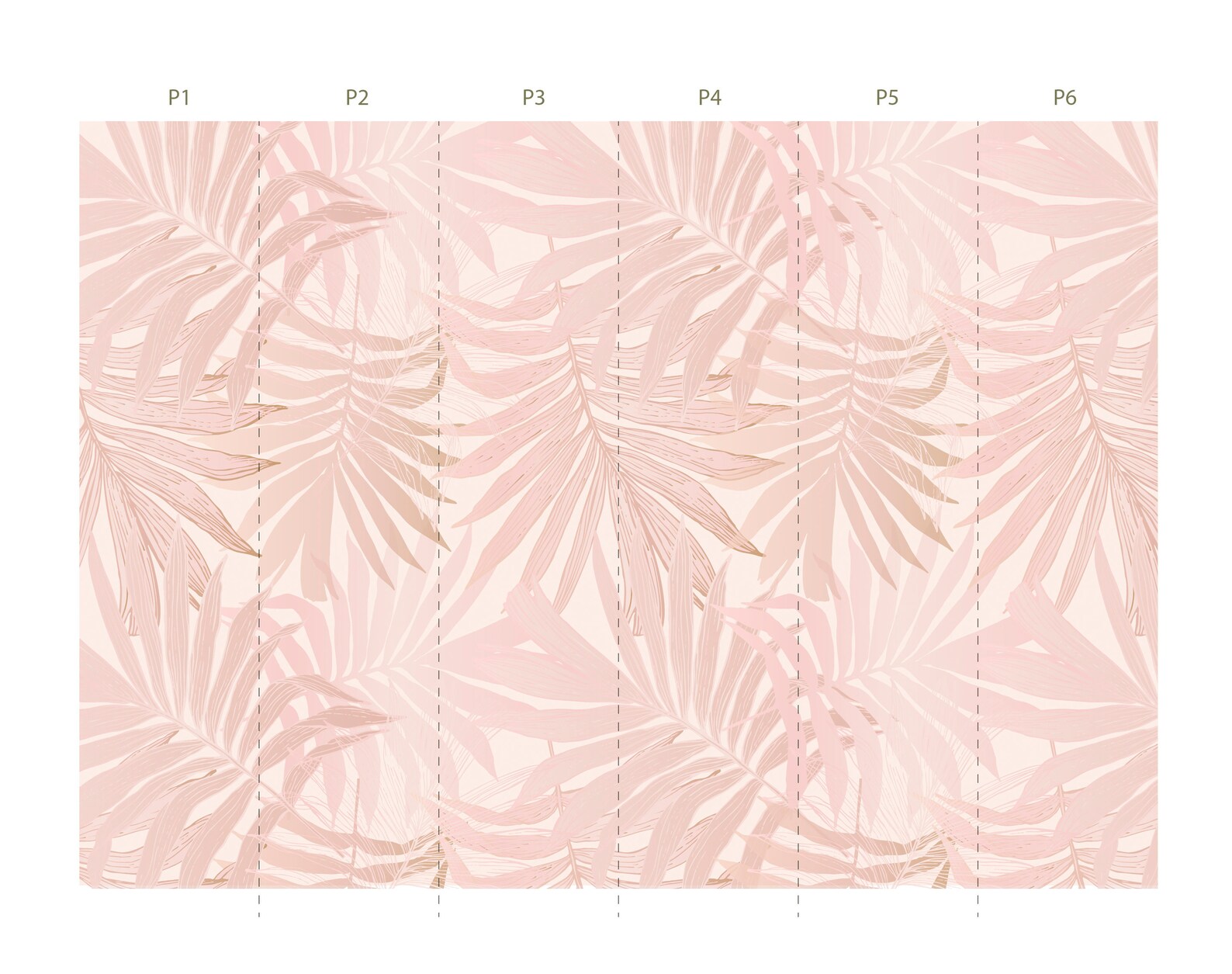 Pink Palm Leaves Wallpaper Pink Leaves Wallpaper Pink - Etsy