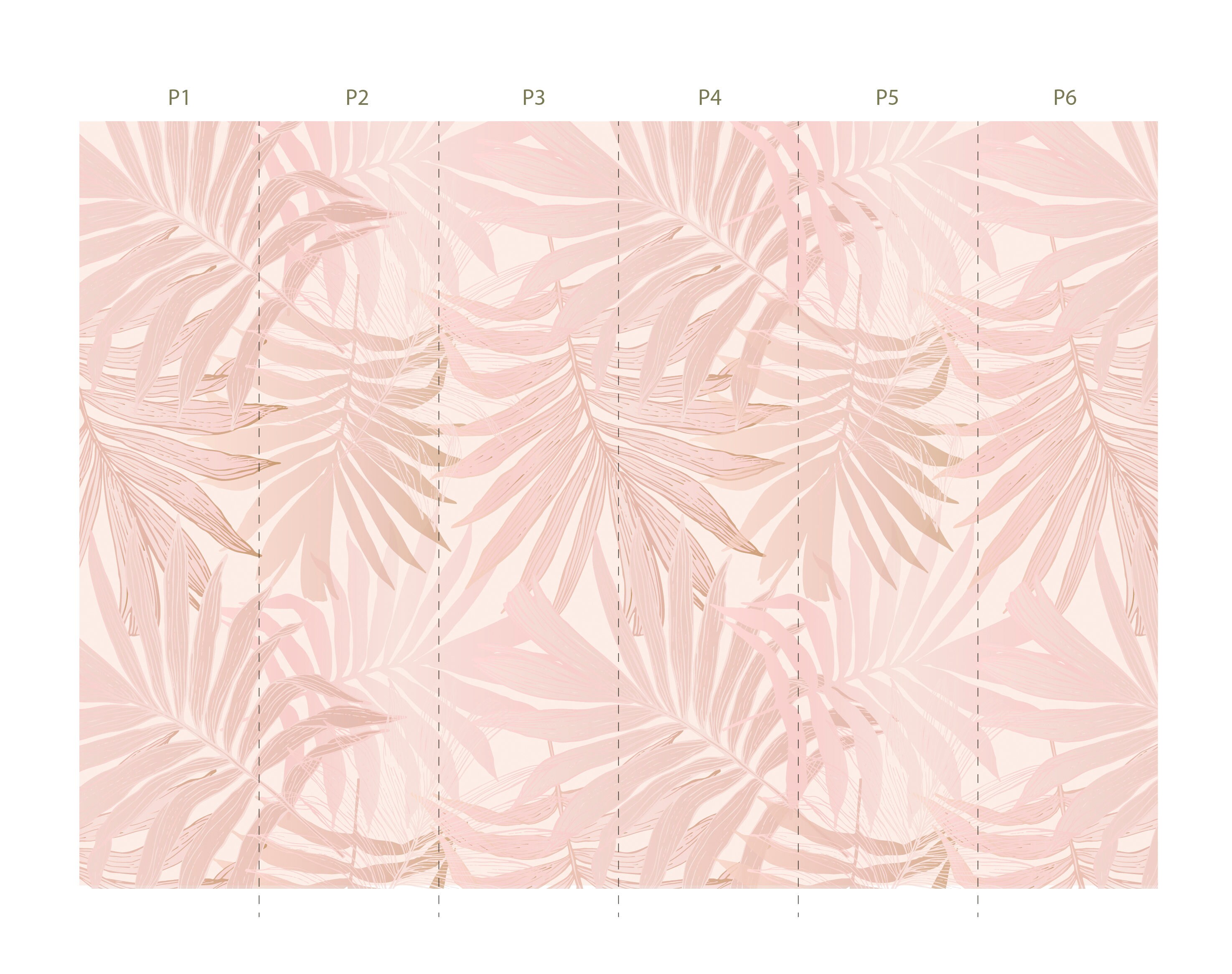 Pink Palm Leaves Wallpaper Pink Leaves Wallpaper Pink - Etsy