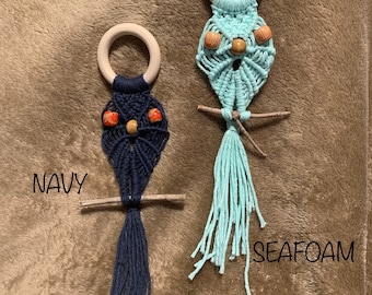 Owl Macrame Keychain