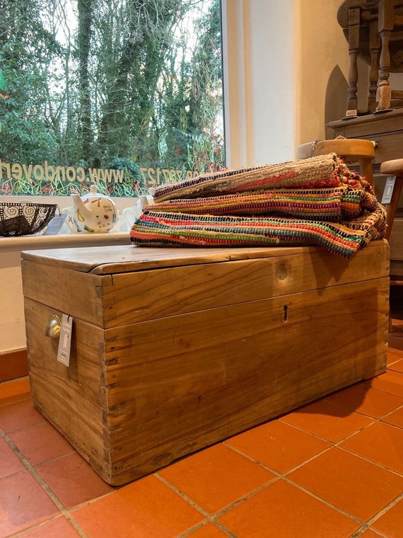 Restored Solid Camphor Wood Blanket Box Etsy UK