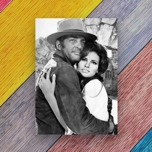 DEAN MARTIN RAQUEL Welch Vintage Fine Art Photograph Instant Download Printable Black and White Historic Retro Poster Digital Download