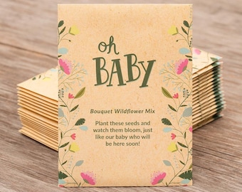 Oh Baby Yellow - Bouquet Wildflower - 25 Seed Packets- Perfect Eco-Friendly Gift for DIY Gardeners or New Homeowners - Non GMO Seeds