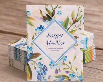 Vintage Gift - Forget Me Not - 25 Seed Packets- Perfect Eco-Friendly Gift for DIY Gardeners or New Homeowners - Non GMO Seeds