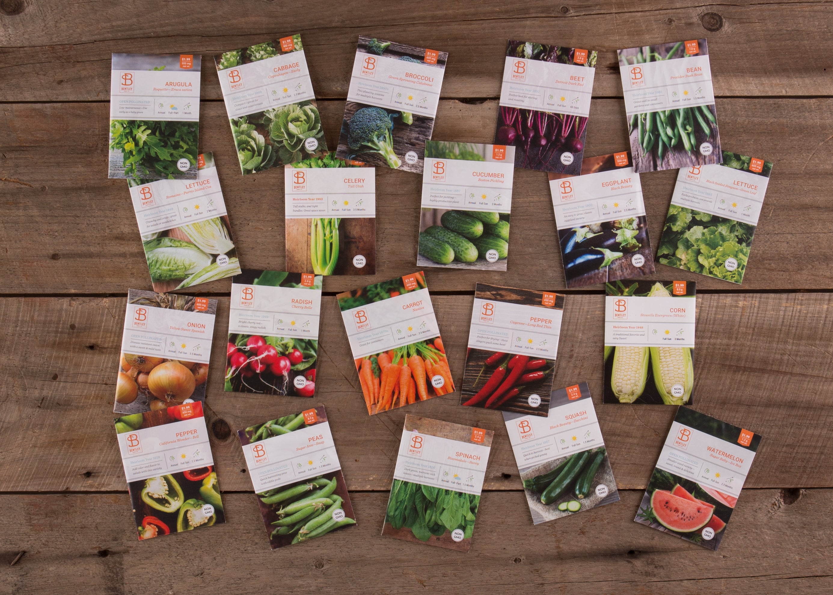 Juego de 20 semillas de vegetales para plantar / 20 paquetes | Etsy