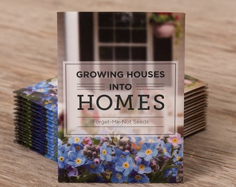 Growing Houses Into Homes - Forget Me Not - 25 Seed Packets- Perfect Eco-Friendly Gift for DIY Gardeners or New Homeowners - Non GMO Seeds