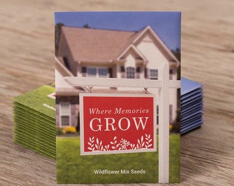 Where Memories Grow |  Favors for New Home Owners | 25 Wildflower Seed Packets