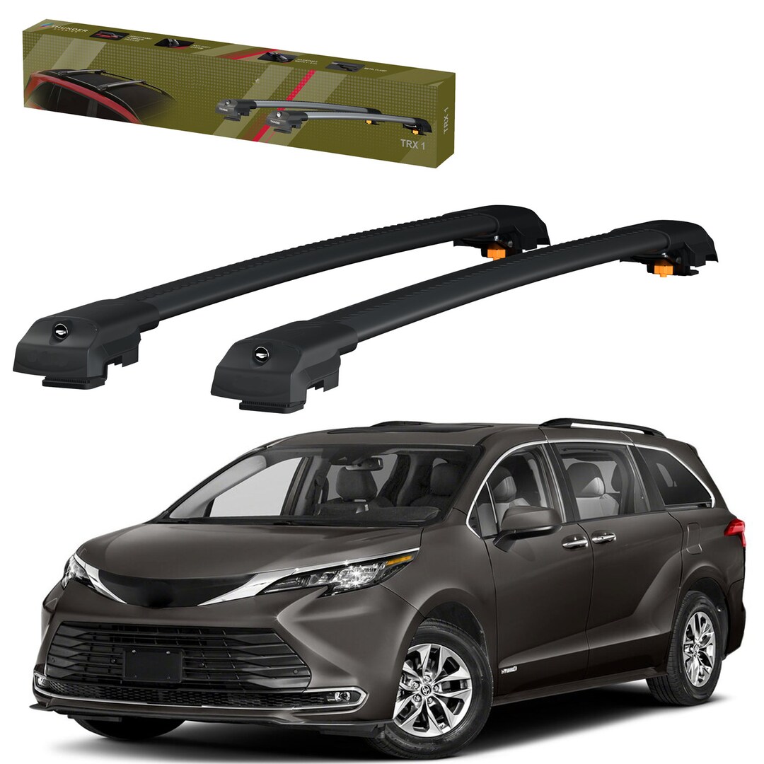 For TOYOTA SIENNA 2021 2022 2023 2024 Black / Gray Aluminium New Roof