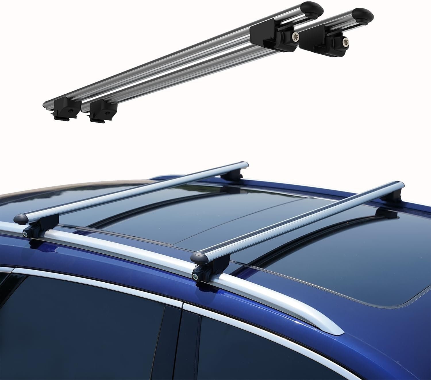  king of car tuning Silver Crossbars Cross Bars Roof Rail Racks  Fits for BMW X3 F25 2011-2017 : Automotive