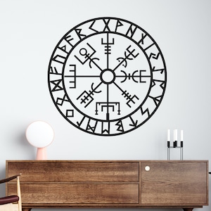 Vegvisir Metal Wall Decor, Vegvsir Wall Decor, Vegvisir Charm Decor, Viking Compass, Viking Wall Decor, Vegvisir Metal Wall Hanging, Gift