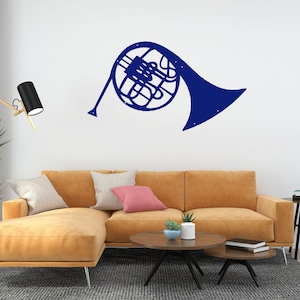 French Horn Wall Art | French Horn Wall Decor |Blue French Horn Decor | How I Met Your Mother Gift |Blue French Horn Wall Decor | Horn Decor