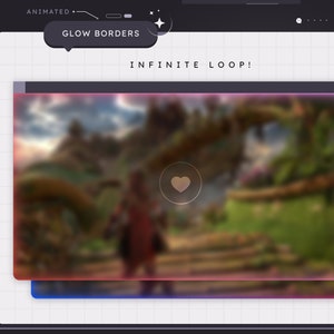 ANIMATED Glow Borders Stream Add-on | Twitch | Streamer | Pastel | Soft Gradient | Neon | Loop Overlay | Stream Decoration | Stream Overlay