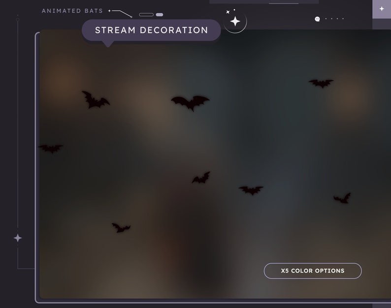 ANIMATED Flying Bats Stream Add-on | Twitch | Streamer | Halloween ...