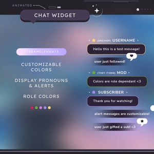 Animated Celestia Chat Widget (CUSTOMIZABLE COLORS) | Twitch Overlays | Cosmic | Aesthetic | Gamer | Streamer | Chat Overlay | Cozy | Lo-fi