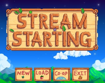 ANIMATED Stardew Valley Twitch screens | Stream starting soon | Be right back | Stream ending | Stream offline | Gamer | Pixel art