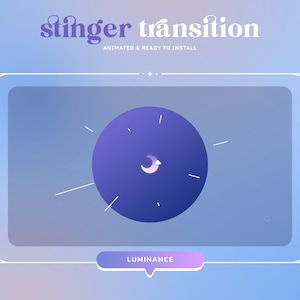 May include: A blue circle with a white crescent moon inside, surrounded by white lines radiating outward. The text "LUMIANCE" is below the circle in a white box with rounded corners. The background is a light blue gradient.