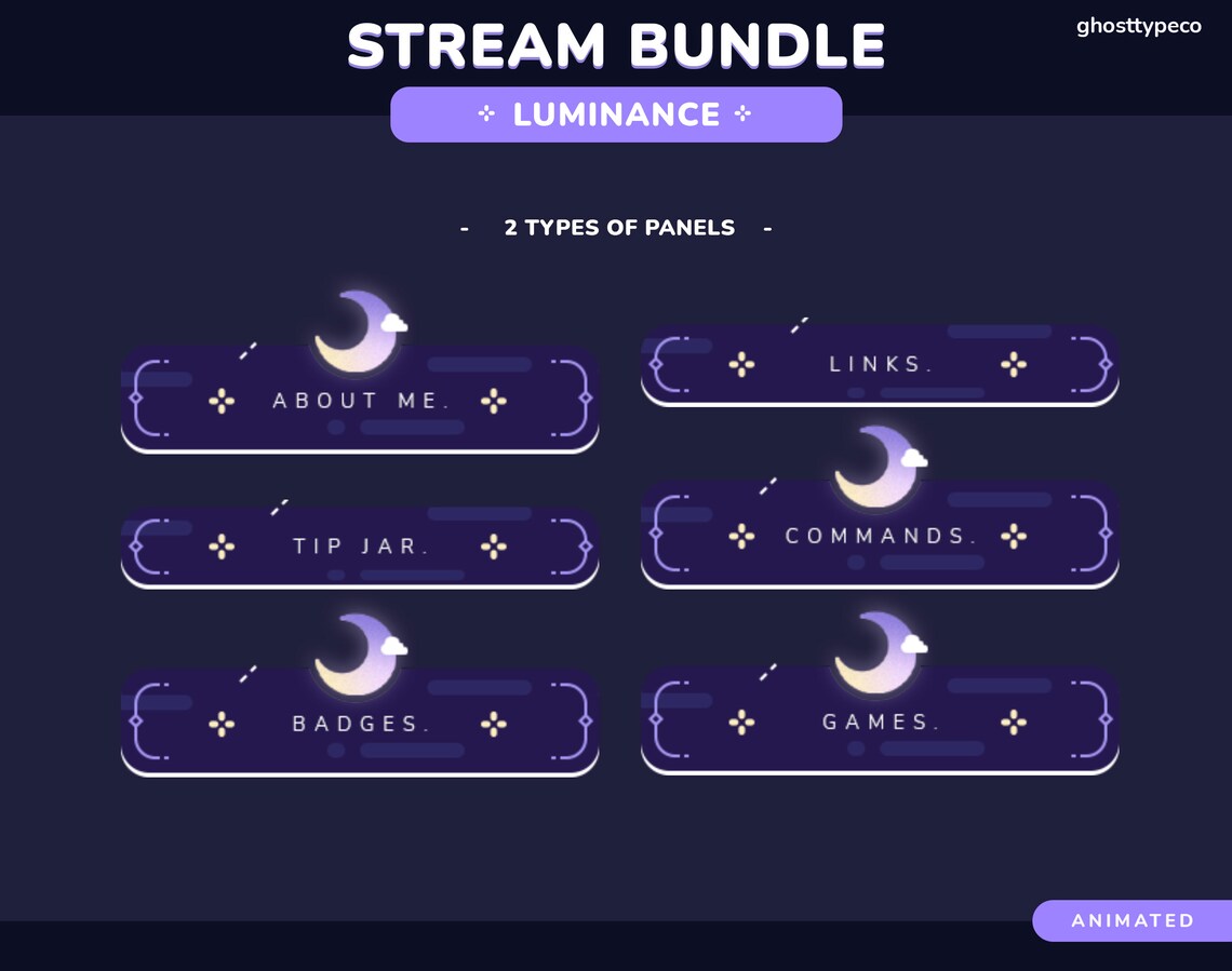 Stream Bundle ANIMATED Luminance Stream Bundle Twitch Package Overlays - Etsy