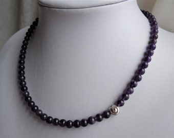 Amethyst necklace - length 45.5 cm