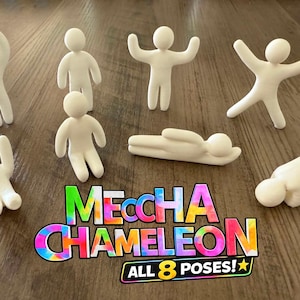 Meccha Kameleont Minifigurer Komplett Set - Alla 8 Poser 3D-printade Samlarobjekt - Fri Frakt inom USA!