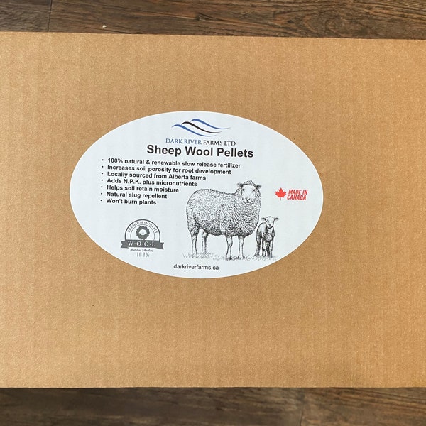 Sheep Wool Pellets - Case of 6 - 1 Litre Bags