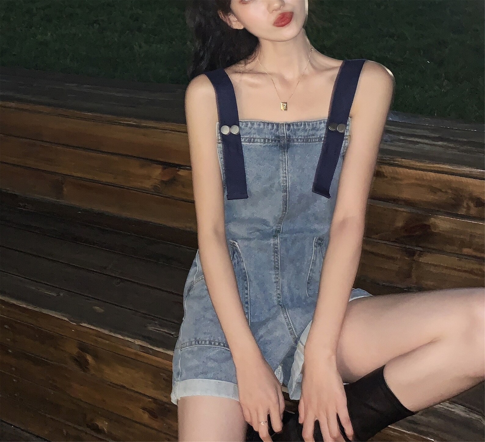 Denim Overalls Streetwear Y2K Jumpsuit Summer Short Overalls Etsy