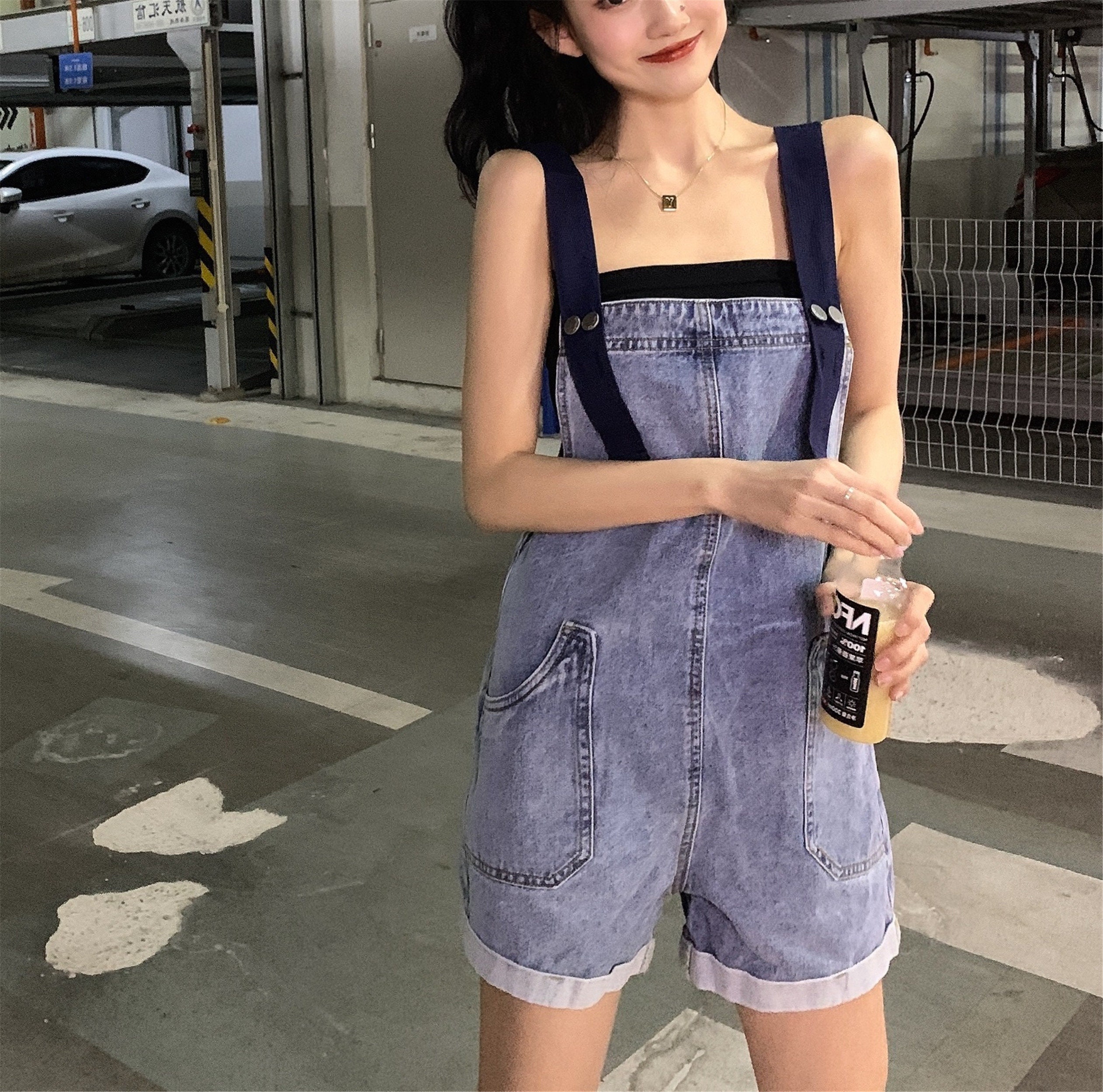 Denim Overalls Streetwear Y2K Jumpsuit Summer Short Overalls Etsy