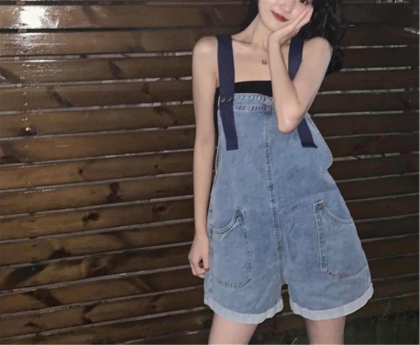 Denim Overalls Streetwear Y2K Jumpsuit Summer Short Overalls Etsy