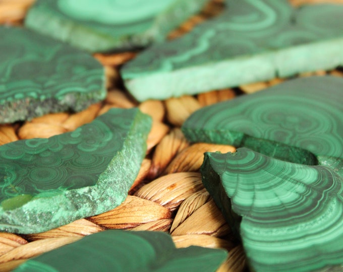 Featured listing image: Malachite Slab | Choose Your Own | Malachite | Healing Crystal