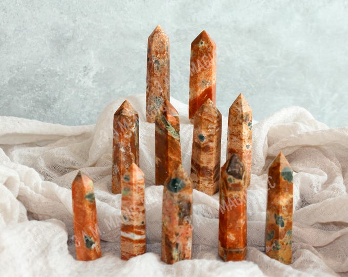 Featured listing image: Sunstone Apatite Tower | Pick Your Own | Sunstone Apatite Crystal Tower | Healing Crystal Tower | Sunstone | Apatite