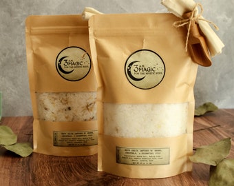 Crystal Bath Salts | Bulk Bath Salt Bag | Herbs + Essential Oils + Crystals |  Aromatherapy Bath Salts | 100% Natural | Gift