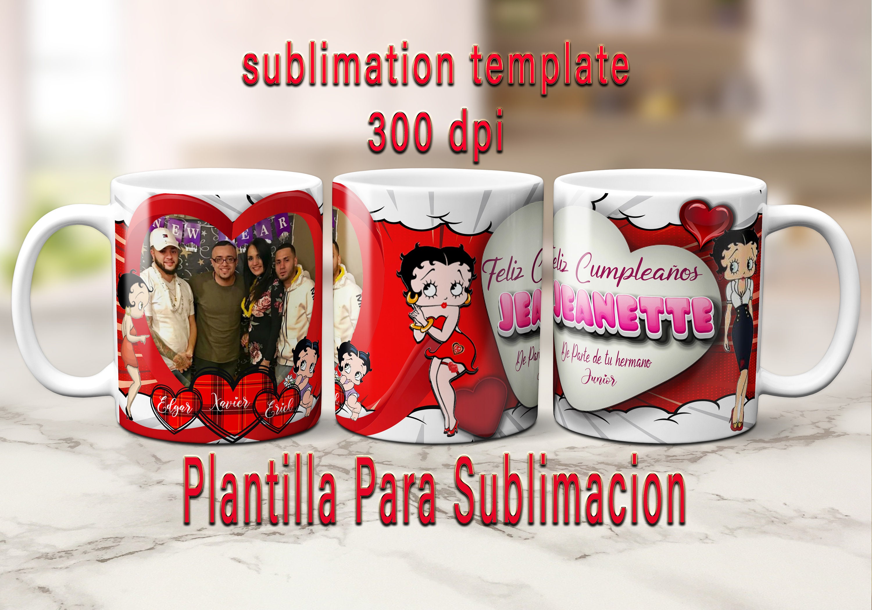 2 Sublimation Mug Templates Png, PNG File for Sublimation
